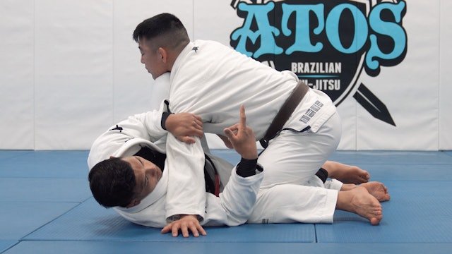Laço da perna completo na Choi Bar, preparando a finalização